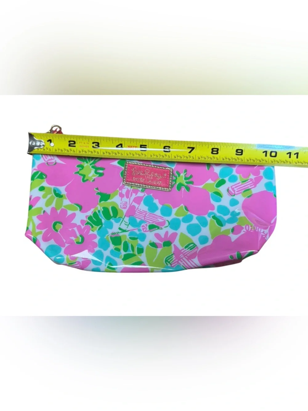 EUC Lilly Pulitzer For Estee Lauder Patent Makeup Bag